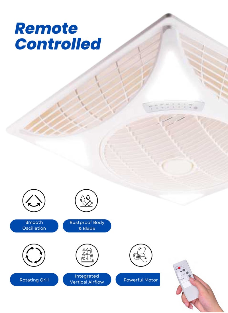 MODI - Ceiling fan with led light and remote 3 speed HWF2002 - Image 1