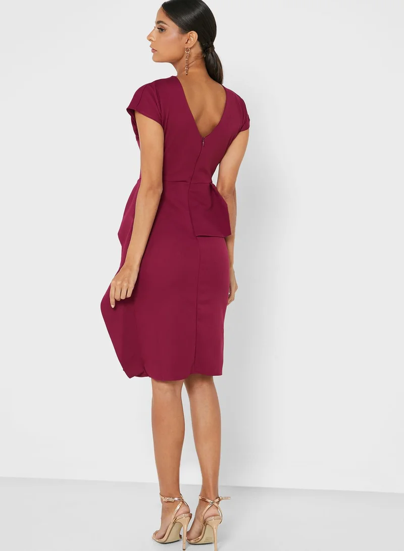 Ella Limited Edition Peplum Slit Dress