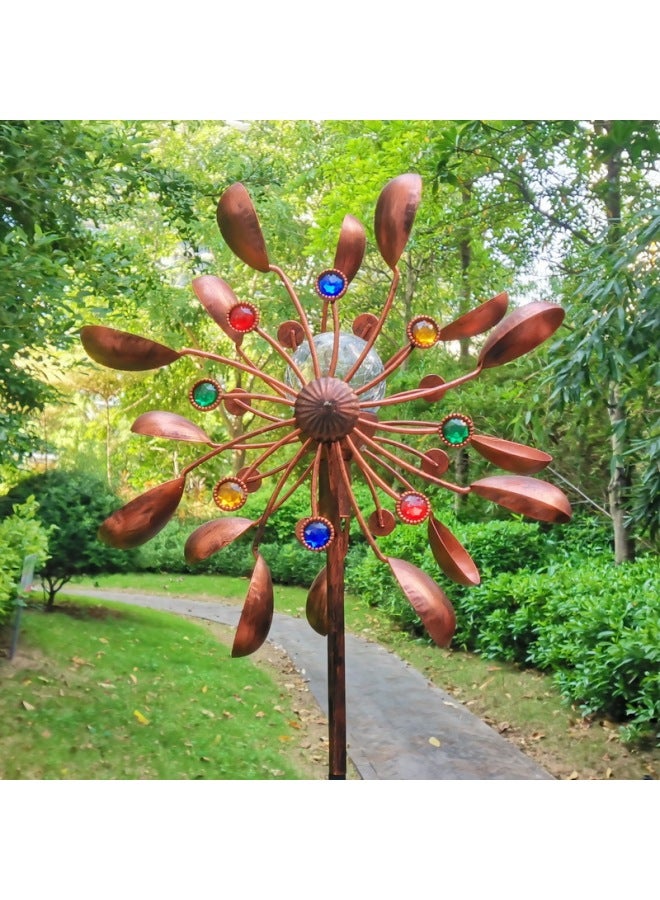 Hot-selling Outdoor Iron Windmill Metal Animal Ornaments With Solar Lights Courtyard Garden Decorative Crafts-Color:With Light Short Peacock Back -66*26.5*33.5cm - Image 3