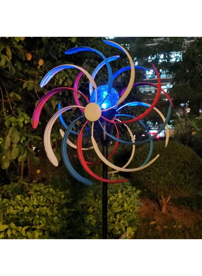 Hot-selling Outdoor Iron Windmill Metal Animal Ornaments With Solar Lights Courtyard Garden Decorative Crafts-Color:With Light Short Peacock Back -66*26.5*33.5cm - Image 4