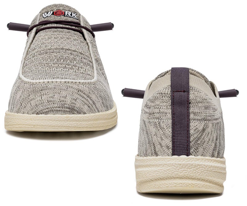 LARNMERN Slip On Steel Toe Loafers Women Work Safety Shoes Lightweight Comfortable Walking Sneakers(8.5 Women, Champagne) - Image 3