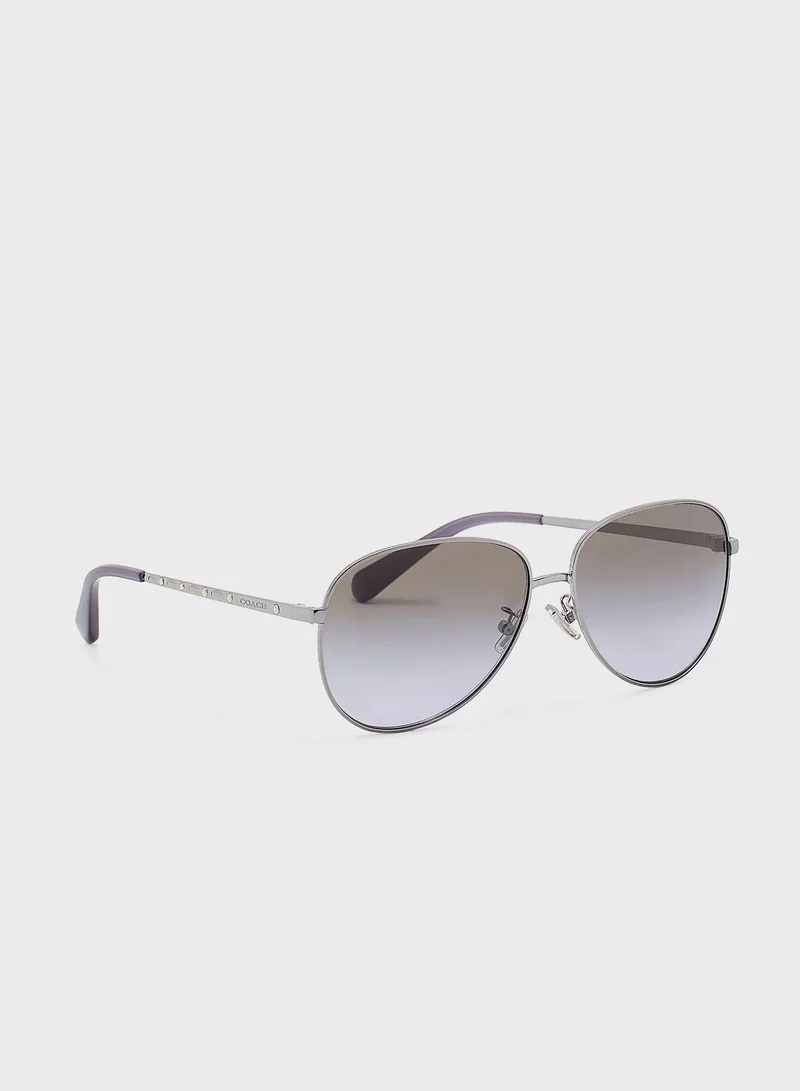 COACH 0HC7094  Aviator Sunglasses