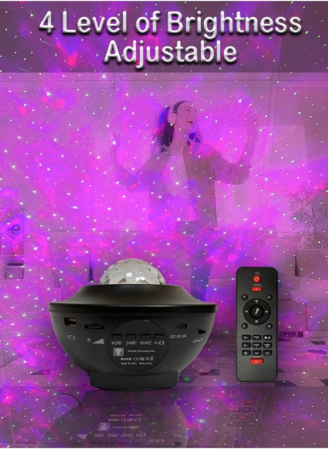 INFLUX INFLUX Star Projector 3 in 1 Night Light with Remote Control, Bluetooth Speaker, and Galaxy Nebula Effects for Kids-Star Night Light, LED Ceiling Lamp, and Home Decor Gift for Bedroom, Gaming  - Image 3