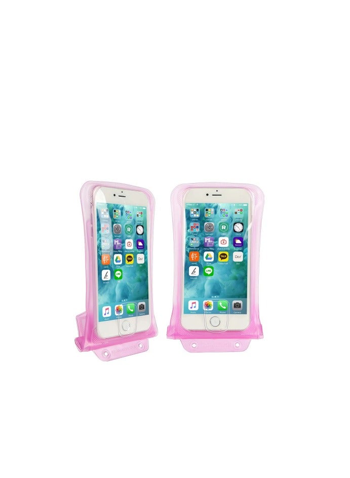 DICAPAC C2 Floating Waterproof Phone Case - Durable, Full-Body Protection for Swimming, Beach, and Outdoor Adventures-Pink - Image 2
