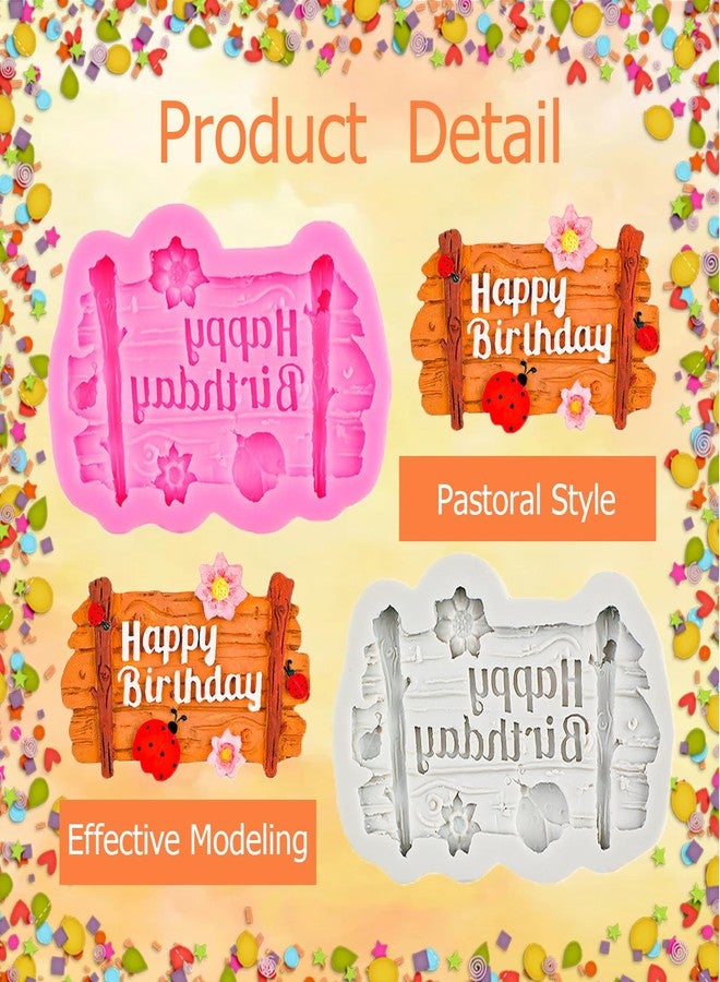 LZEDIRA 4 Pcs Happy Birthday Chocolate Silicone Molds, Silicone Letter Cake Fondant Mold, for Chocolate, Biscuits, Fondant, Cake Decorating, Baking Supplies and Clay - Image 3