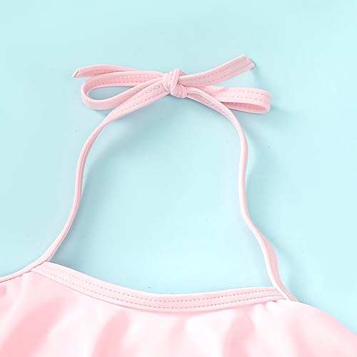 Magic Park 0M-3T Infant Girls Swimsuit Baby Girl Bikini Sets Toddler 3 Piece Bathing Suit with Hat Kids Swimwear Beach Set (Mermaid Pink, 2-3 Years) - Image 3