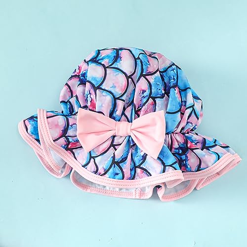 Magic Park 0M-3T Infant Girls Swimsuit Baby Girl Bikini Sets Toddler 3 Piece Bathing Suit with Hat Kids Swimwear Beach Set (Mermaid Pink, 2-3 Years) - Image 5