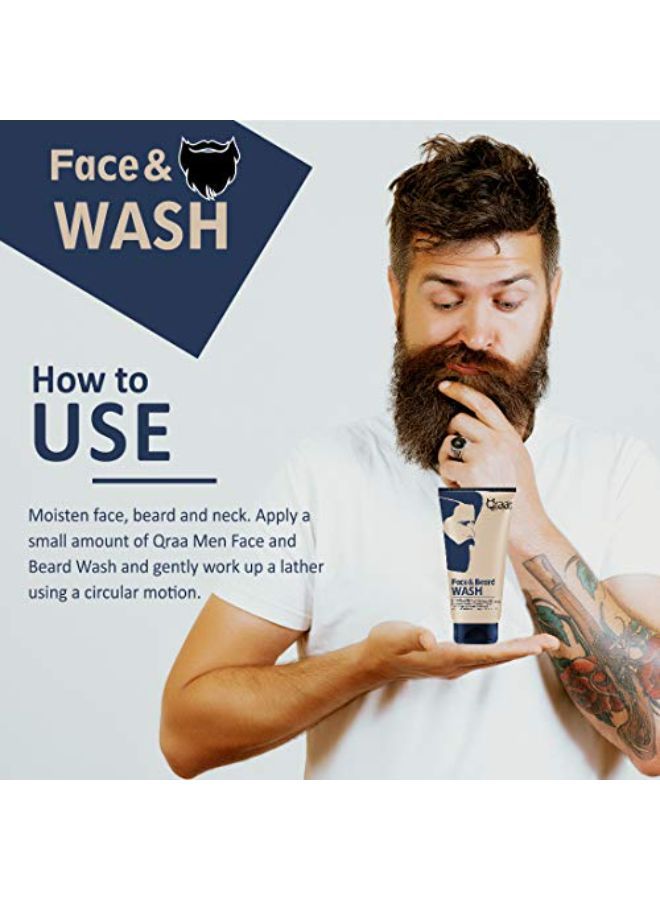 Qraa Men Face And Beard Wash - 100G(Pack Of 2), 100 G (Pack Of 2)  - Image 5