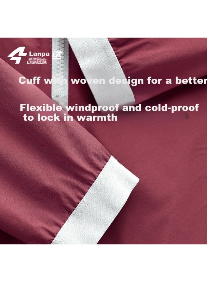 Lampada Lanpada Cycling Jacket Women'S Lightweight Windproof Water-Resistant Road Bike Cold Lock Windbreaker Lime Green S - Image 4