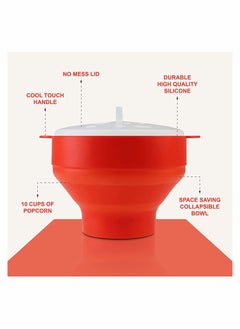 KASTWAVE Silicone Microwave Popcorn Popper with Lid, BPA Free Microwave Popcorn Popper  - Image 2