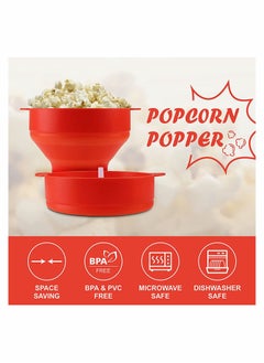 KASTWAVE Silicone Microwave Popcorn Popper with Lid, BPA Free Microwave Popcorn Popper  - Image 4