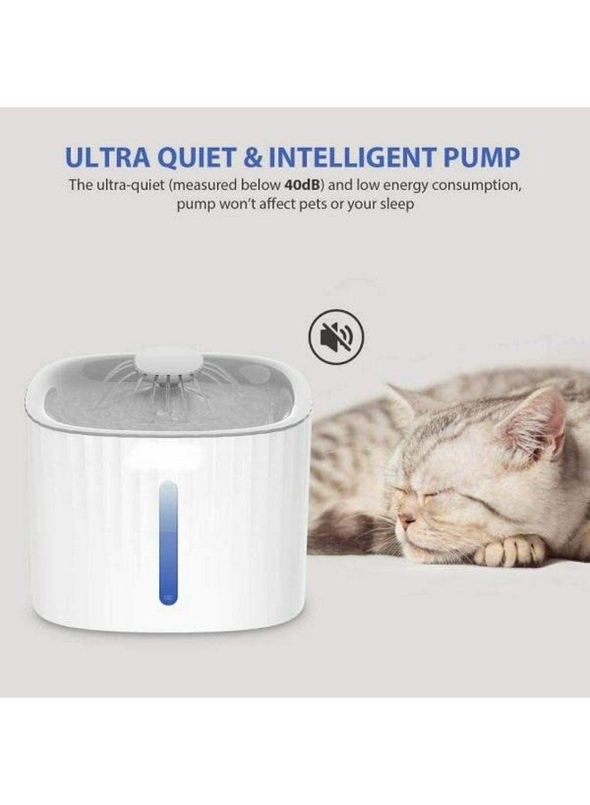 نافورة مياه شرب للحيوانات الأليفة - موزع مياه بلاستيكي بإضاءة LED أوتوماتيكية ونافورة شرب للحيوانات الأليفة بفلتر هادئ - Image 2