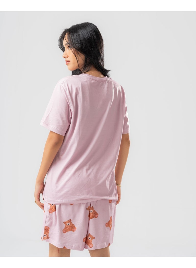 Arafa PJ Set women Short Sleeve with Shorts cool and comfortable relaxed fit  - Image 2