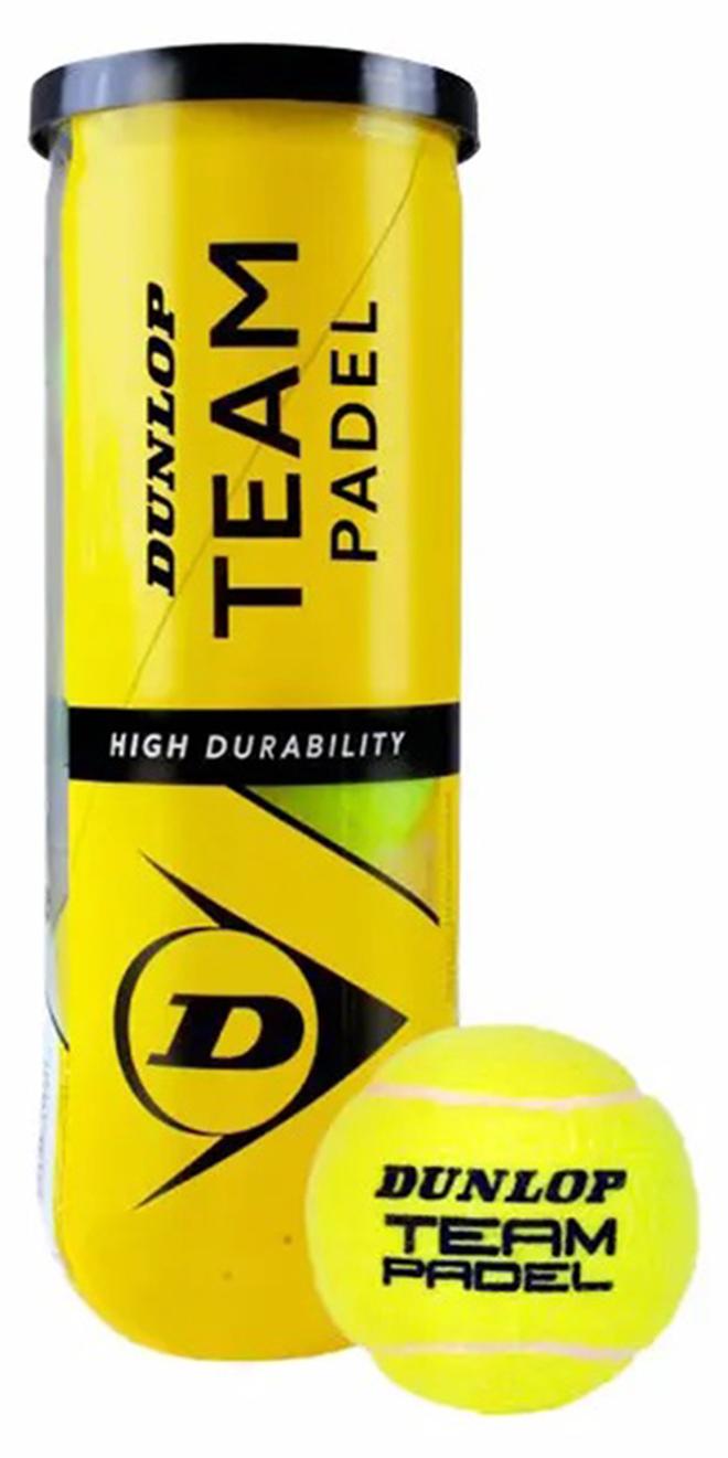 Dunlop Team Padel Balls – 3-Ball Can, Durable & Consistent Performance - Image 1