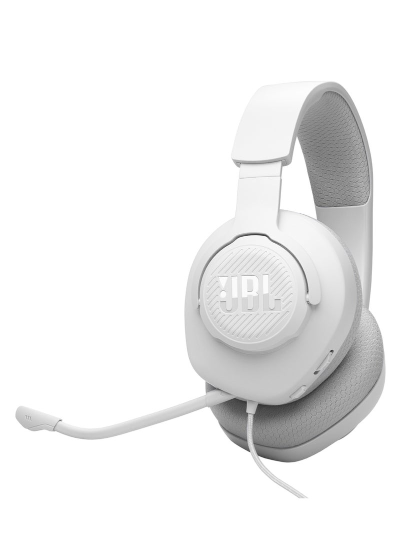 JBL JBL Quantum 100M2 - Wired gaming gaming headphones with JBL QuantumSOUND Signature and 3.5 mm connector, multi-platform compatible, detachable microphone with mute function, white - Image 1