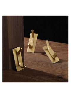 sokany 4 Packs Towel Hooks/Adhesive Hooks, Brushed Gold Wall Hooks for Hanging Coat, Hat,Towel Robe Hook, Bathroom and Bedroom, Stainless Steel (Gold)  - Image 3