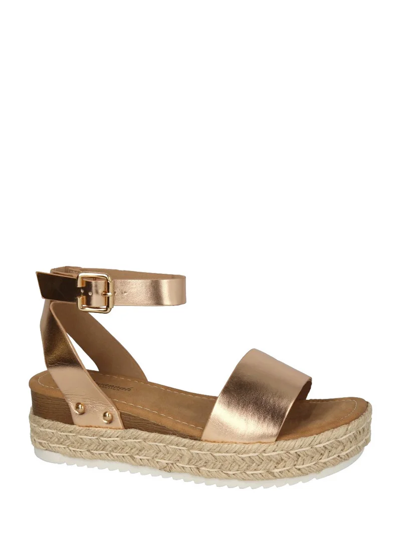 ايلا Low Wedge Ankle Strap Sandal