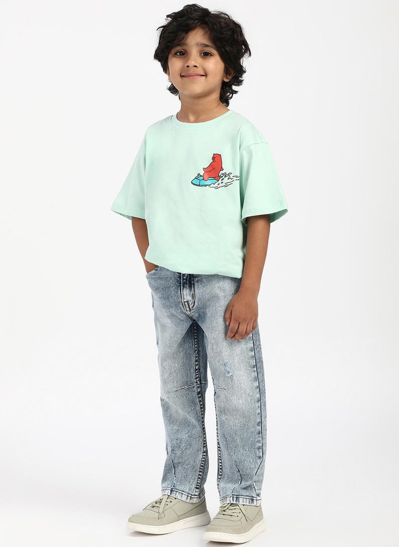 Nautinati Boys’ Textured Cotton Jeans |Age 2 - 10 Years - Image 4