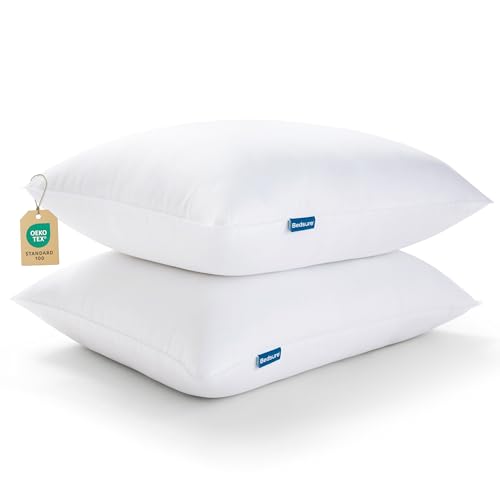 Bedsure Pillows Queen Size Set of 2  Soft Bed Pillows for Sleeping 2 Pack Fluffy and Supportive Hotel Quality Original Down Alternative Filling for Side Back Sleepers
