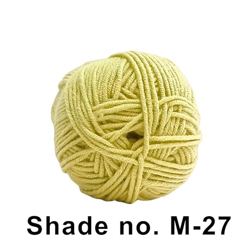 VCR 4ply Light Yellow Yarn, 100 Grams Hank, 190 Meters Length, Acrylic Ball for Crochet and Knitting, Soft Crosia Threads, Pack of 1 Yarn, Suitable for DIY Crafts - Image 2