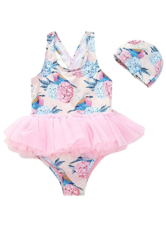 Generic Girl's Cute Swimwear With Cap - Image 1