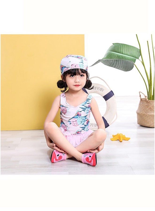 Generic Girl's Cute Swimwear With Cap - Image 2