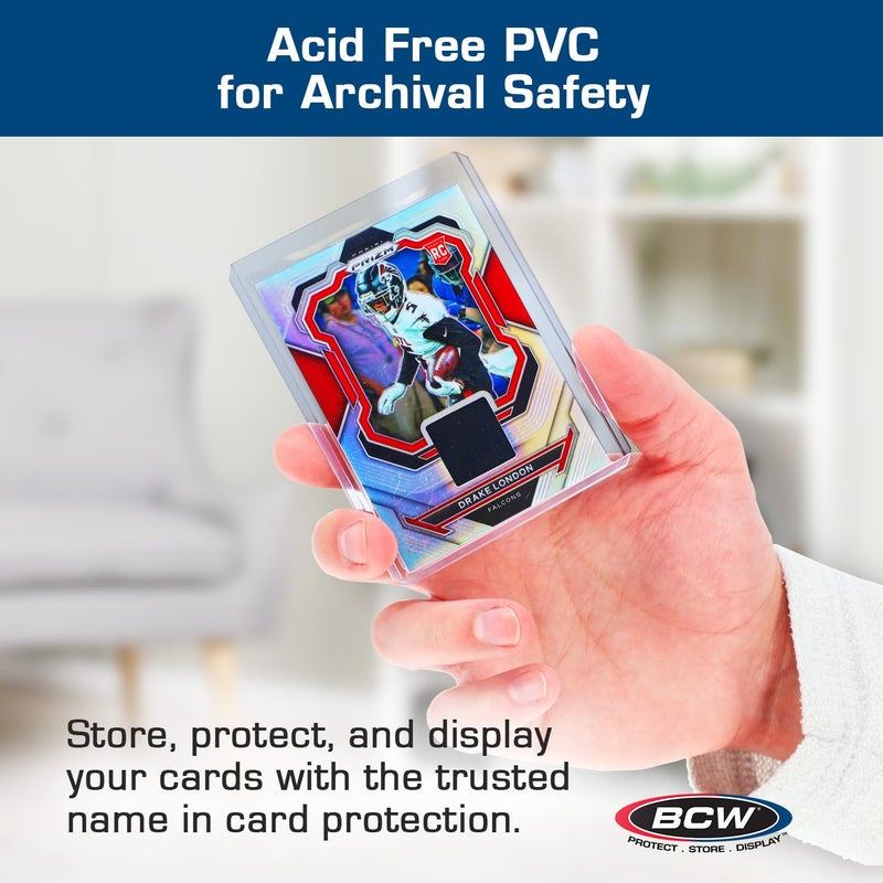 BCW 108 PT. Thick Card Topload Holder - Pack of 1 | Durable Rigid PVC Toploader | Toploaders for Memorabilia  Jersey  Patch  and Relic Cards - Image 4
