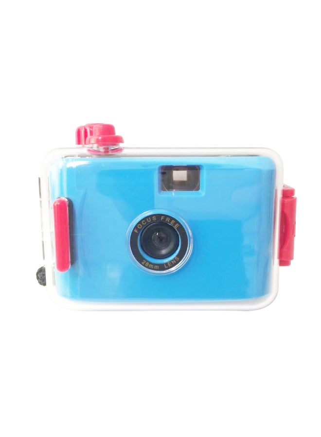Dark Blue White Shell Fool Camera Film Camera Retro Film Machine Mini Waterproof Non-disposable Student Party Gift-Color:Dark Blue Red Shell  - Image 1