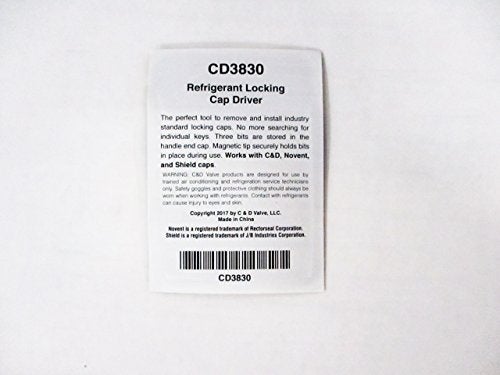 C&D Valve CD3830 Universal Locking Cap Removal Tool with 3 Bits - Image 3