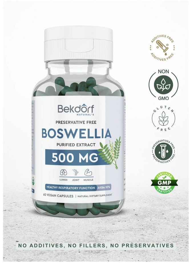 Bekdorf - Boswellia -500 mg Healthy Respiratory Function-60 Vegan Capsules - Image 1