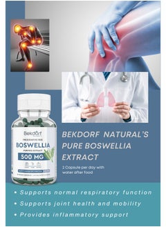 Bekdorf Boswellia -500 mg Healthy Respiratory Function-60 Vegan Capsules  - Image 2