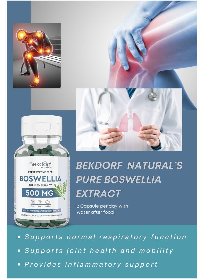 Bekdorf - Boswellia -500 mg Healthy Respiratory Function-60 Vegan Capsules - Image 1