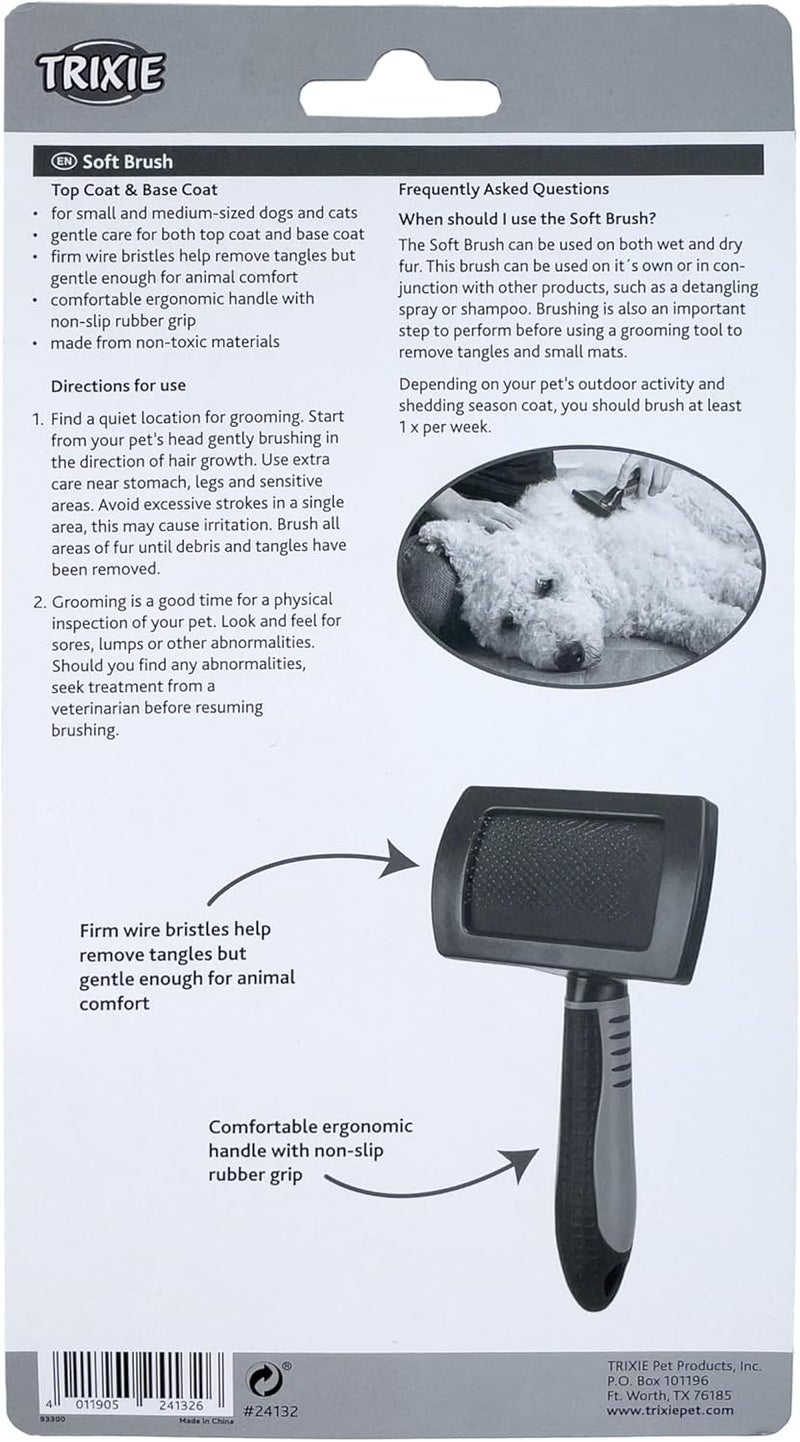 Trixie Soft Grooming Brush for Dogs & Cats - Image 3