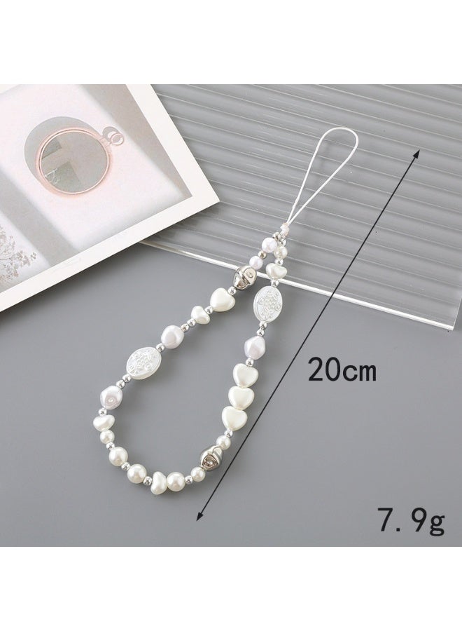 NIBEMINENT Phone Charm/ Chain Strap for Women Girls, Acrylic Cell Phone Case Lanyard Wrist Strap