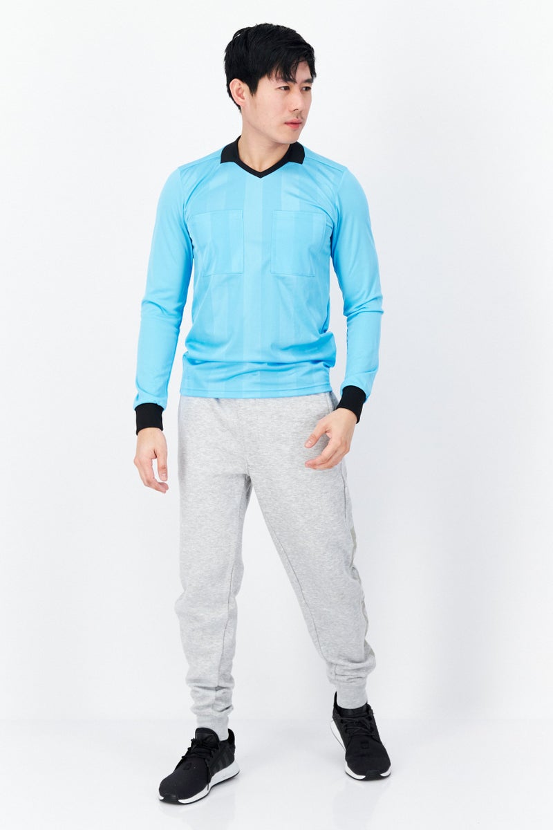 Adidas تي شيرت كرة القدم للرجال بأكمام طويلة، تركواز - Image 4