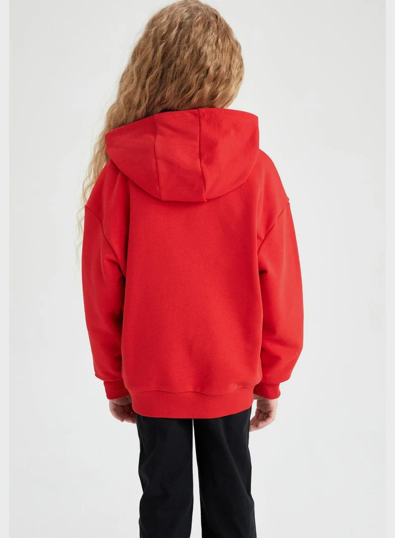 DeFacto Kids Printed Hoodie