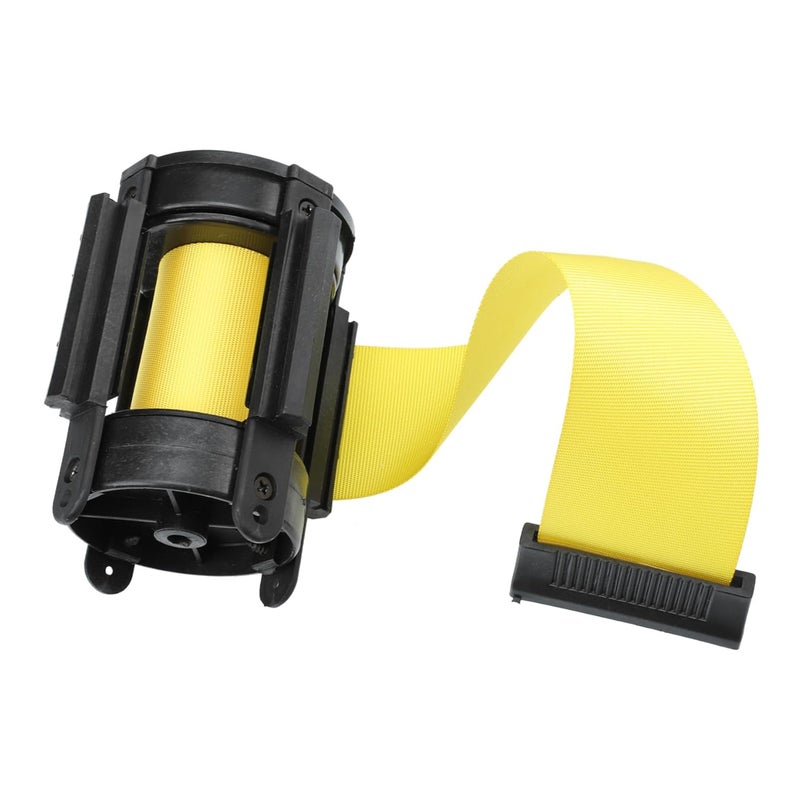 Retractable Queue Barrier Belt PVC Isolation Caution Tape 1 Pack 10 Meters Yellow - Image 1