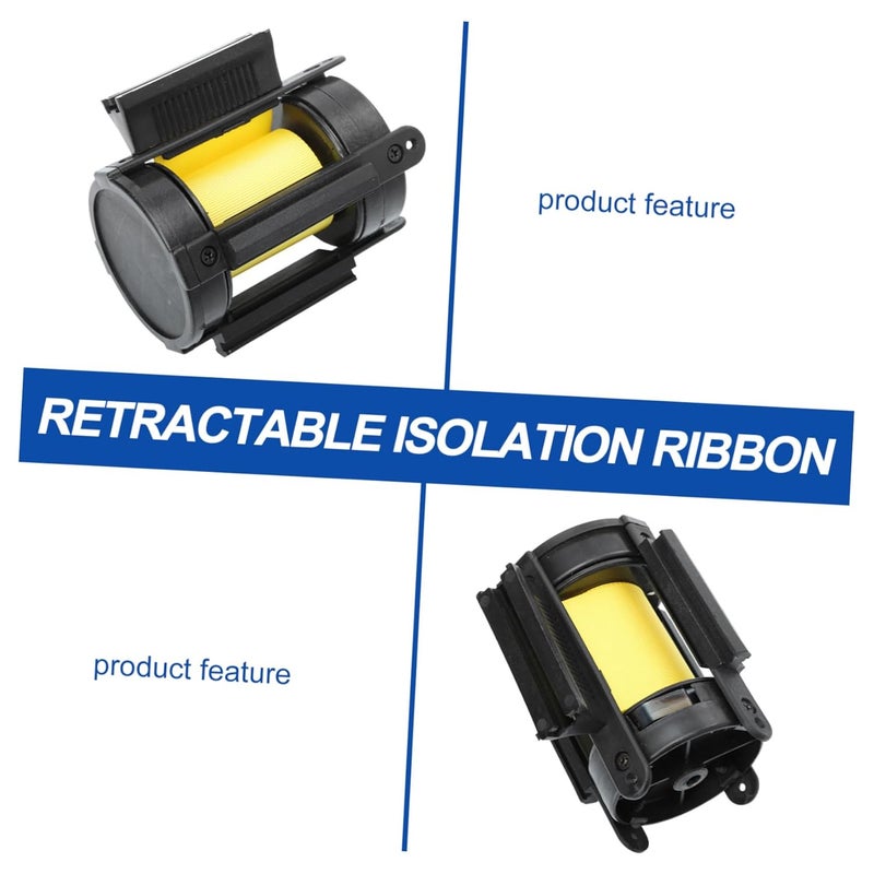 Retractable Queue Barrier Belt PVC Isolation Caution Tape 1 Pack 10 Meters Yellow - Image 4