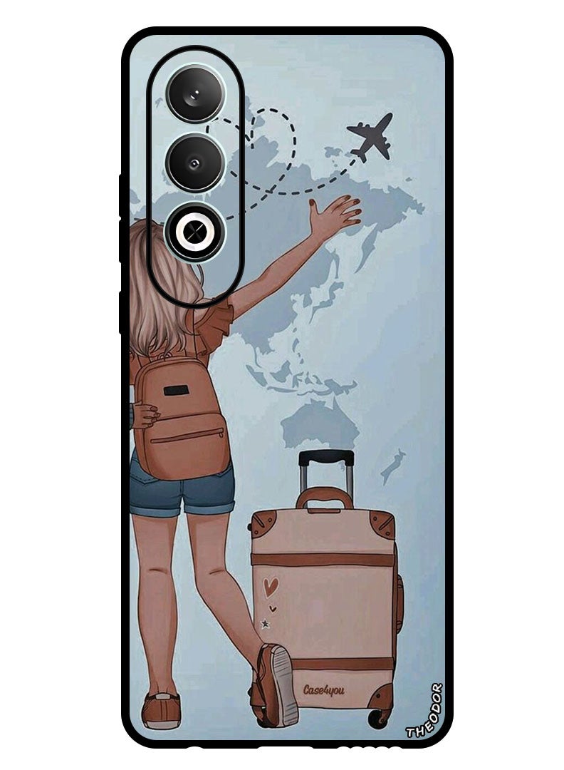 Theodor Protective Case Anti Scratch Shock Proof Bumper Cover For OnePlus Nord CE 4 Travel Girl - Image 1