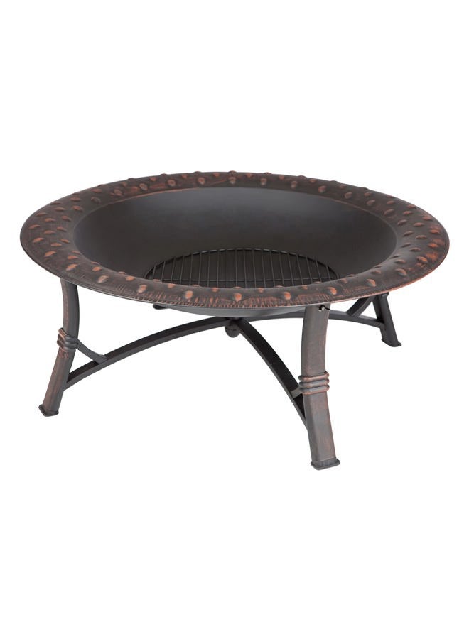 Fire Sense 60857 Fire Pit Roman Brushed Painted Steel Legs Wood Burning Lightweight Portable Patio Outdoor Firepit Backyard Fireplace Included Screen Lift Tool - 35" - Image 3