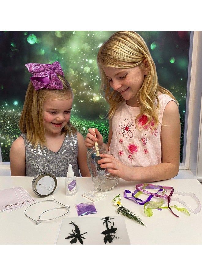 Hapinest طقم مصباح الليل السحري من هابينست، طقم حرفة مصباح الجنية، جرة الجنية مع لمعان وأضواء متغيرة الألوان، هدايا حرفة الجنية للفتيات، ألعاب الجنية للفتيات من عمر 6-8 و 8-12 سنة وما فوق - Image 4