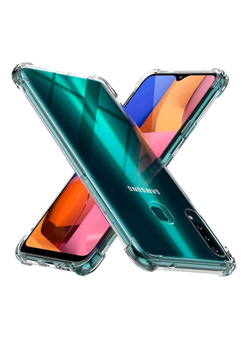 Generic Samsung Galaxy A20S Case Cover Protective Shock Absorption Bumper soft Transparent Case (Clear)  - Image 1