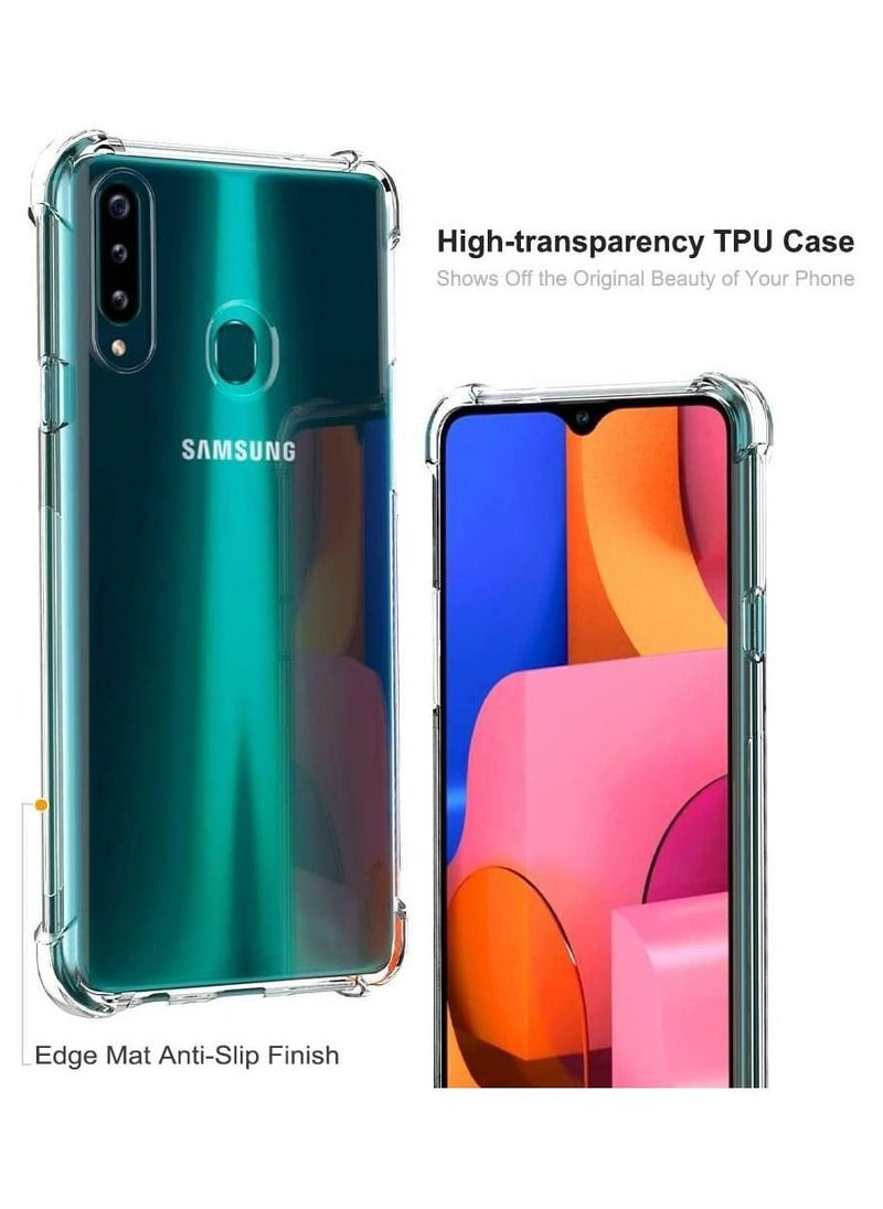 Generic Samsung Galaxy A20S Case Cover Protective Shock Absorption Bumper soft Transparent Case (Clear)  - Image 2