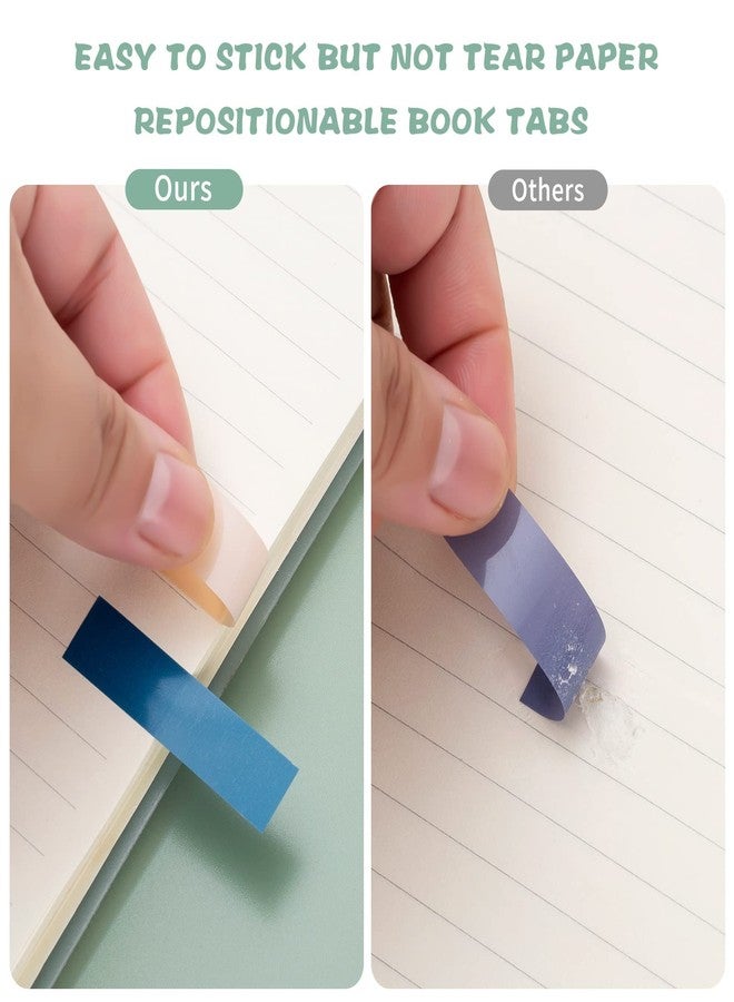 Wddeevoi Sticky Book Tabs with Highlighers, 800 PCS Annotation Tabs for Annotating Books, Moran-di Writable Page Flags Marker, Sticky Notes Index Tabs for Files Classification, 3 PCS Highlighters - Image 4
