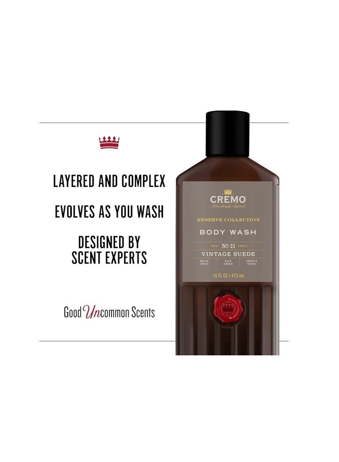 cremo Body Wash Men, A Vintage Suede with Notes of White Moss and Rich Amber, 16 Fl Oz - Image 3