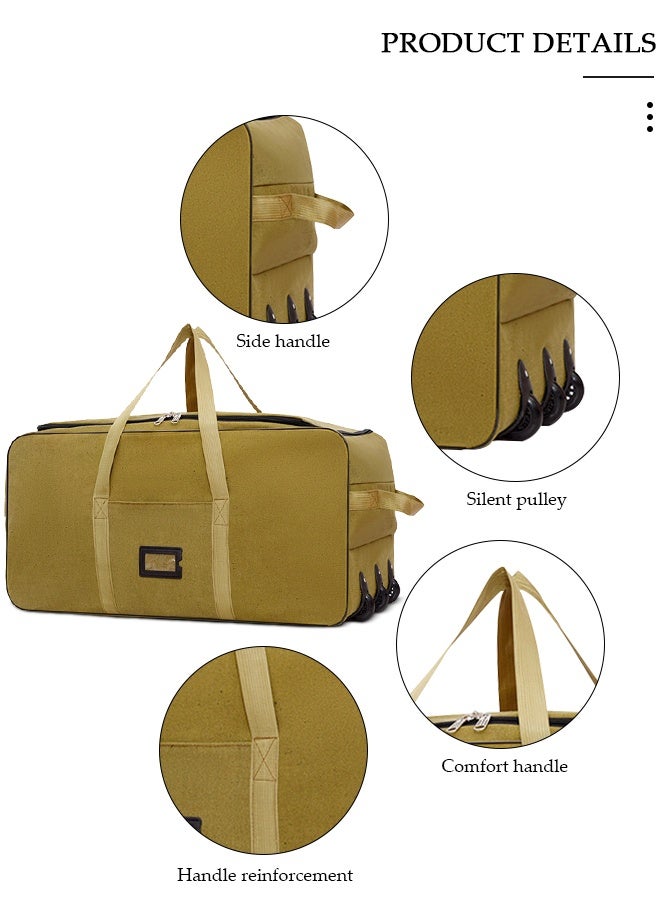 DUNISO Foldable Rolling Duffel Bag with 3 Wheels, Light Weight Travel Duffel bag with Large Loading Capacity, Inch Durable Travel Luggage Bag- Rugged, Collapsible Carry On Luggage Bag for Travel Camping Sports - Image 2