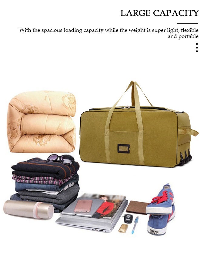 DUNISO Foldable Rolling Duffel Bag with 3 Wheels, Light Weight Travel Duffel bag with Large Loading Capacity, Inch Durable Travel Luggage Bag- Rugged, Collapsible Carry On Luggage Bag for Travel Camping Sports - Image 4