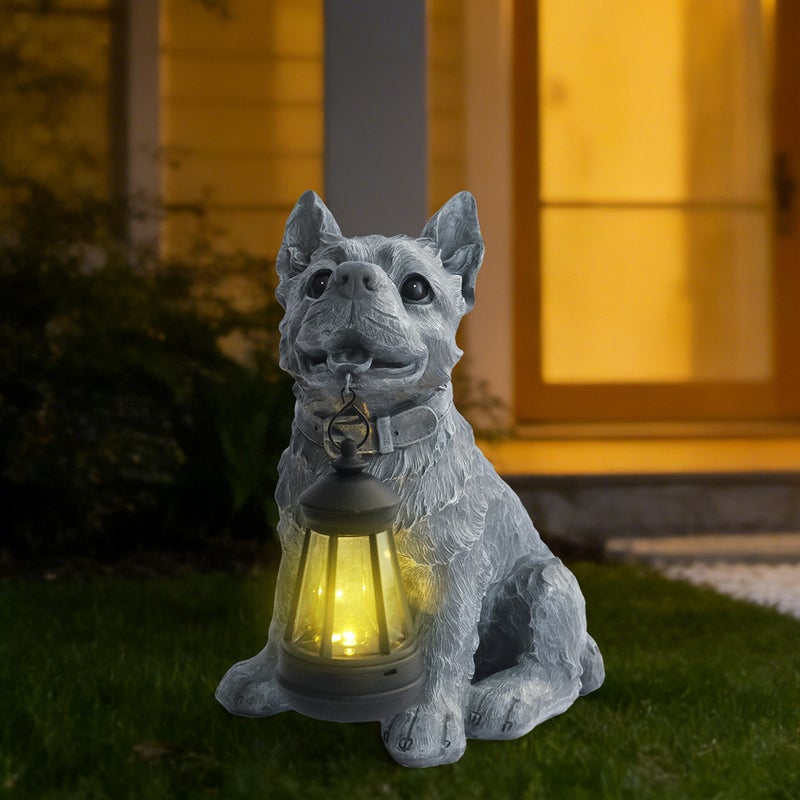 Creative Resin Simulation Golden Retriever Statue Solar Light for Garden Corridor Home Decor Lamp - Image 5