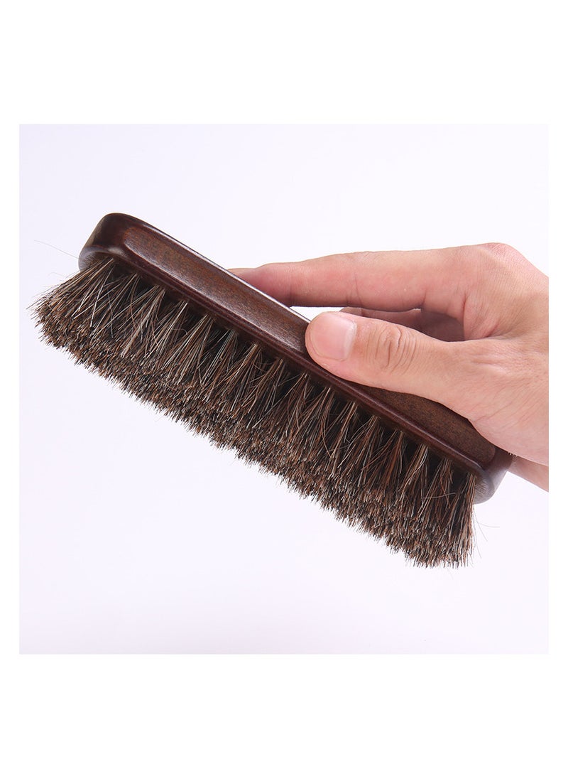 Generic Horsehair Shoe Brush, Shoe Polish Brush Shoe Cleaning Brush, Gentle and Effective Shoe Cleaning Tool for Leather, Suede, Sneakers Shoes  - Image 1
