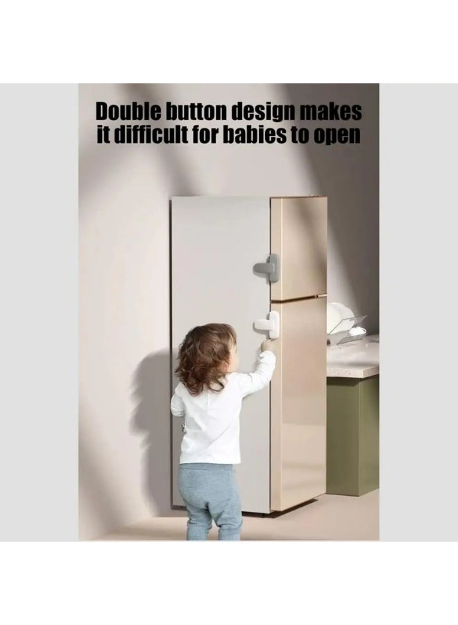 Child Proof Refrigerator Door Lock Home Refrigerator Lock Fridge Freezer Door Catch Lock - Image 2